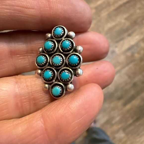 Turquoise and Sterling Silver Pin Pendant Necklace, NEW, Unique - Picture 4 of 4